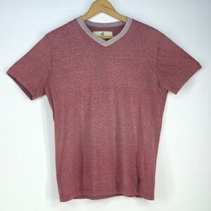 Ferruche Heathered V Neck T Shirt Mens Large Preppy Skater Casual Classic Summer